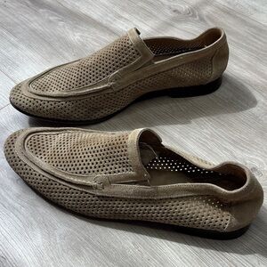 Donald J. Pliner Men's Taupe Perforated Loafers